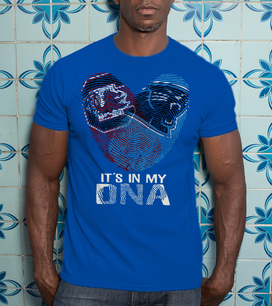 Carolina Panthers It's In My Dna Fingerprint Print T-Shirt