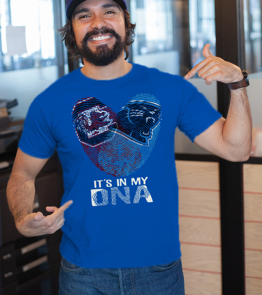 Carolina Panthers It's In My Dna Fingerprint Print T-Shirt