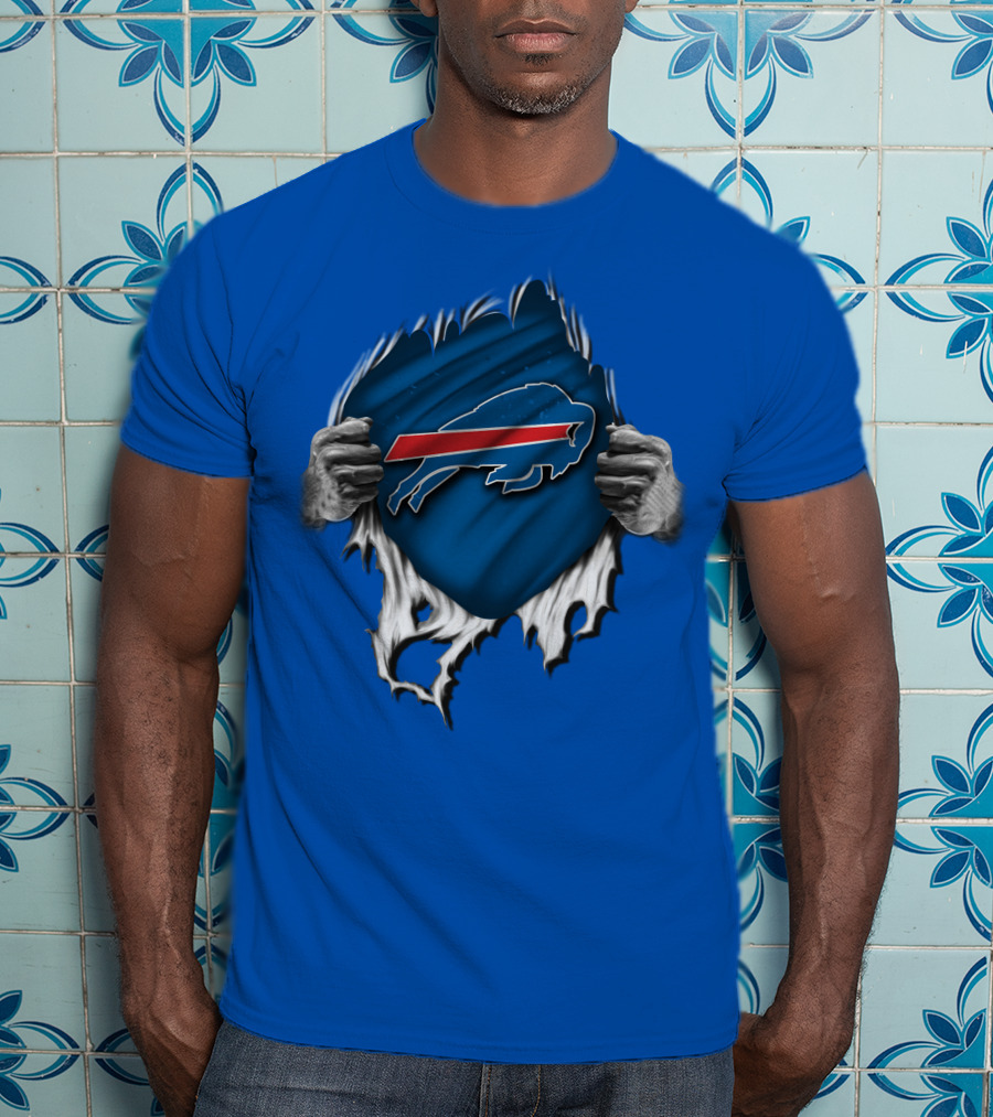 Buffalo Bills Torn Open Super Fan T-Shirt
