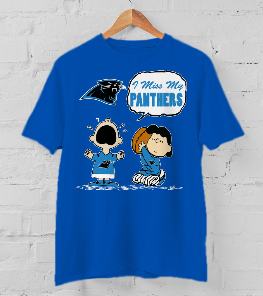 Carolina Panthers I Miss My Panthers Peanuts Football Fan T-Shirt