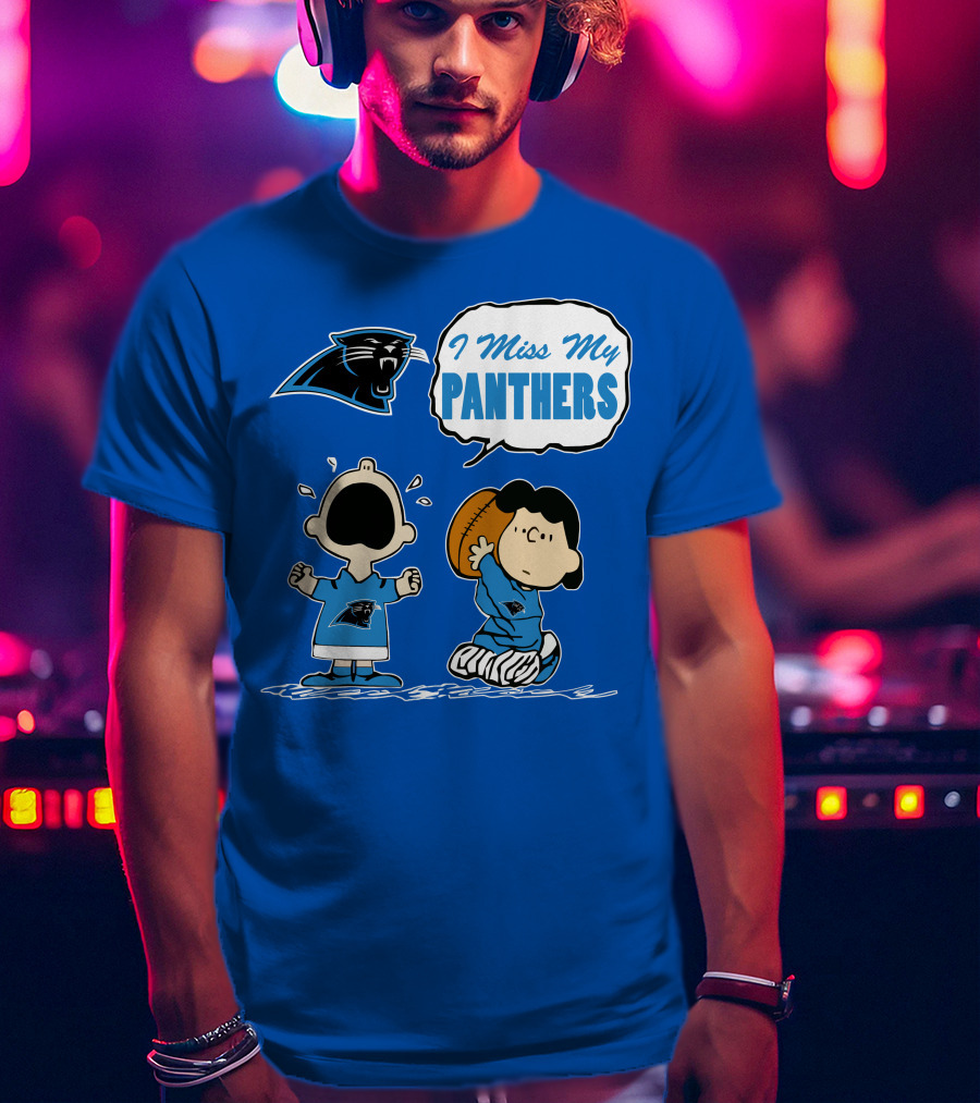 Carolina Panthers I Miss My Panthers Peanuts Football Fan T-Shirt