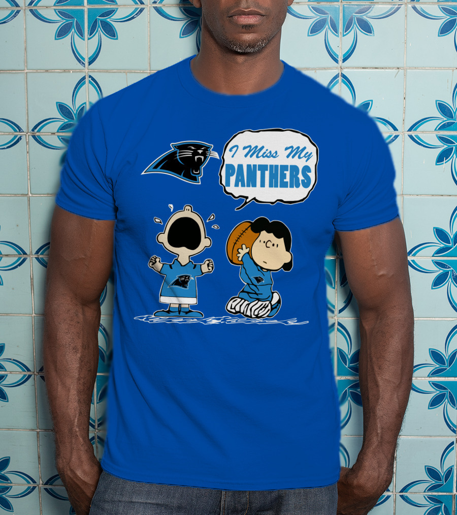Carolina Panthers I Miss My Panthers Peanuts Football Fan T-Shirt