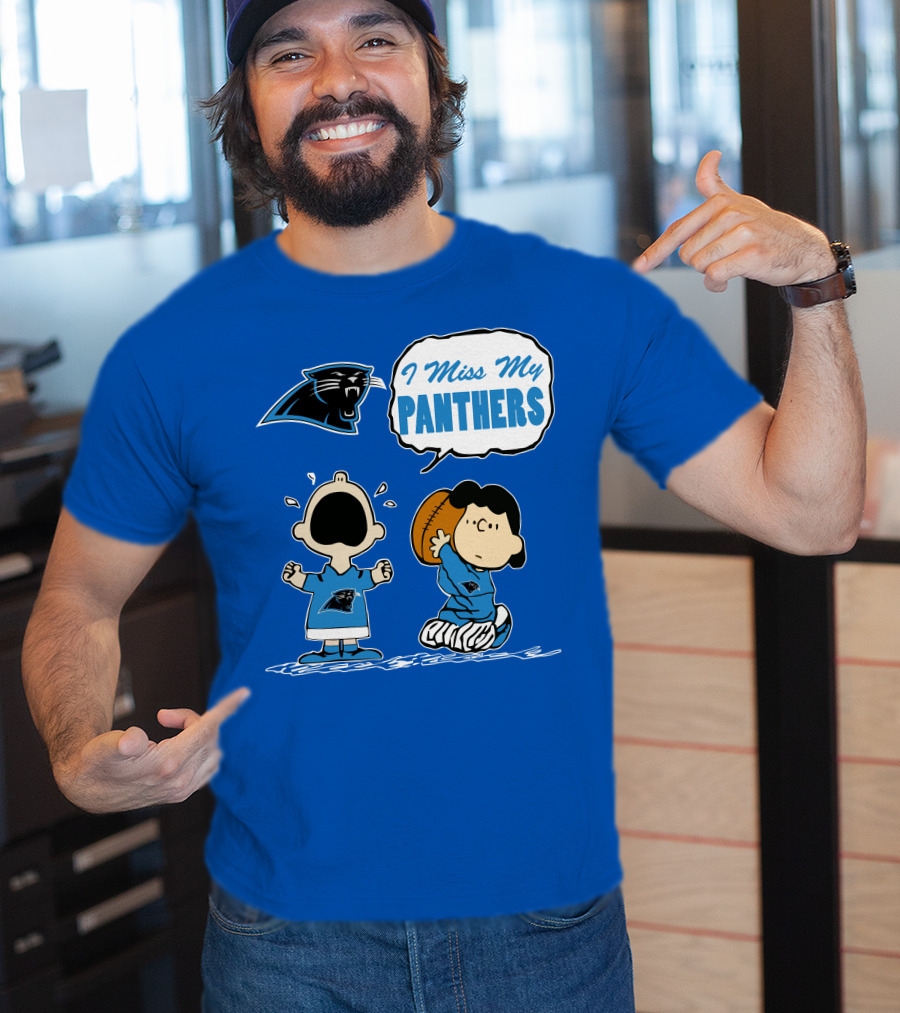 Carolina Panthers I Miss My Panthers Peanuts Football Fan T-Shirt