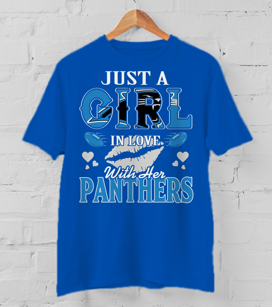 Just A Girl In Love With Her Carolina Panthers T-Shirt