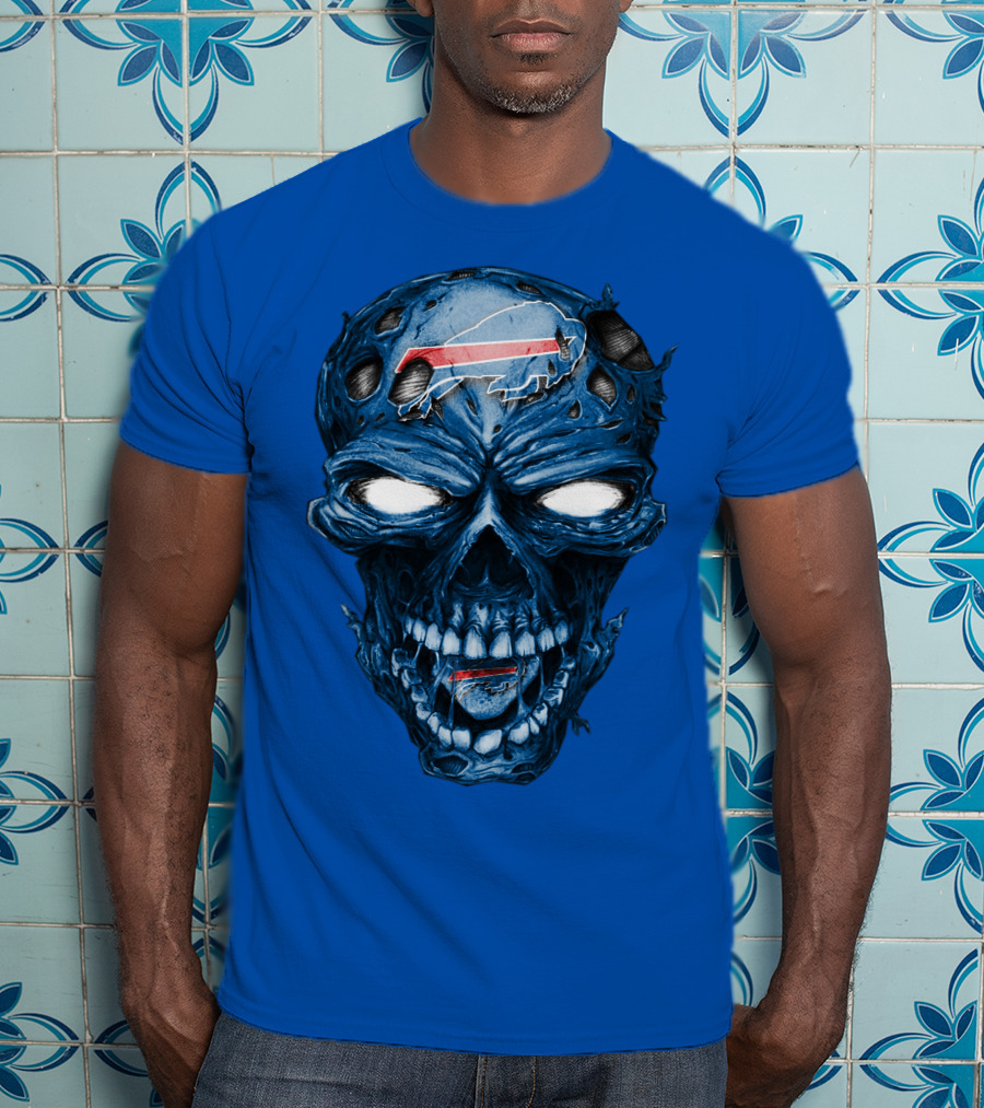 Buffalo Bills Skull Logo Horror T-Shirt
