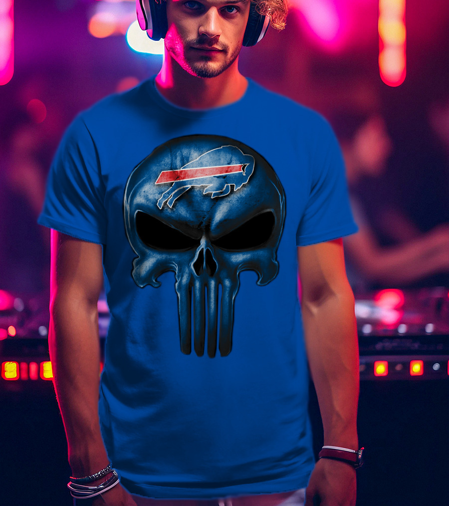 Buffalo Bills Skull Punisher T-Shirt