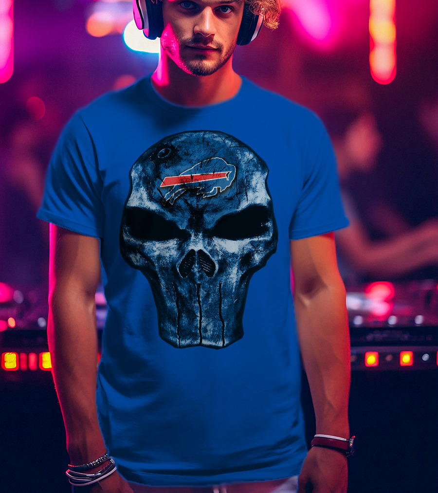Buffalo Bills Skull Fan T-Shirt