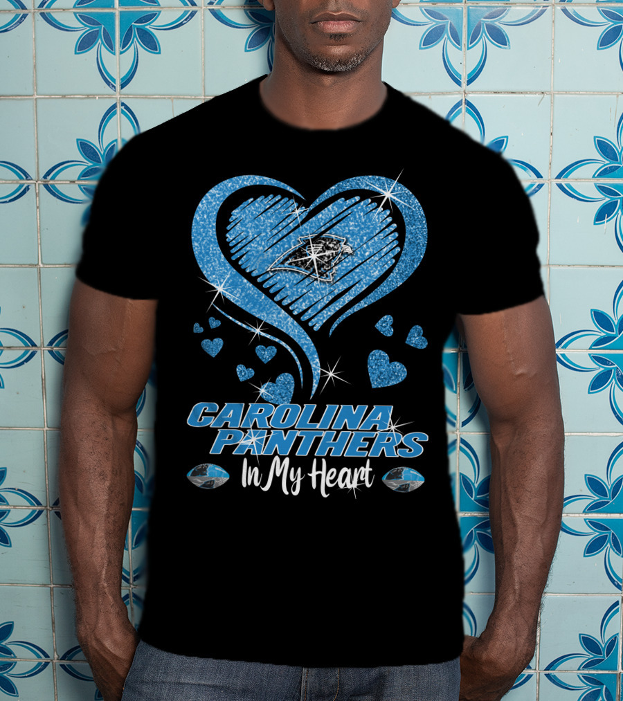Carolina Panthers Heart Logo In My Heart T-Shirt