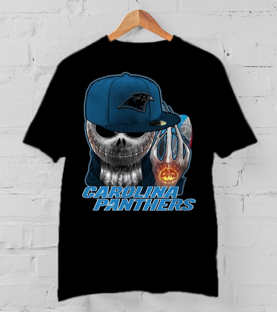 Carolina Panthers Jackskull Halloween Pumpkin T-Shirt
