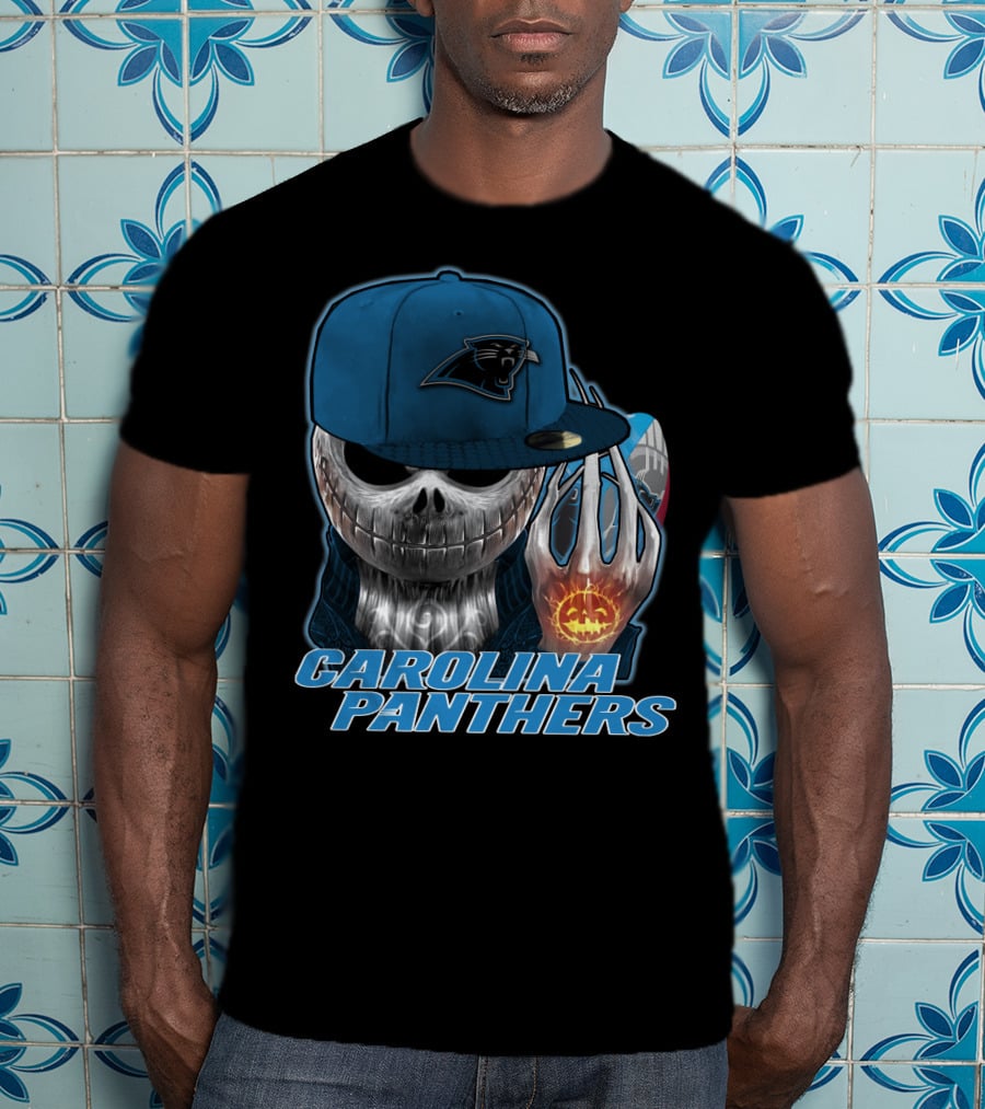 Carolina Panthers Jackskull Halloween Pumpkin T-Shirt
