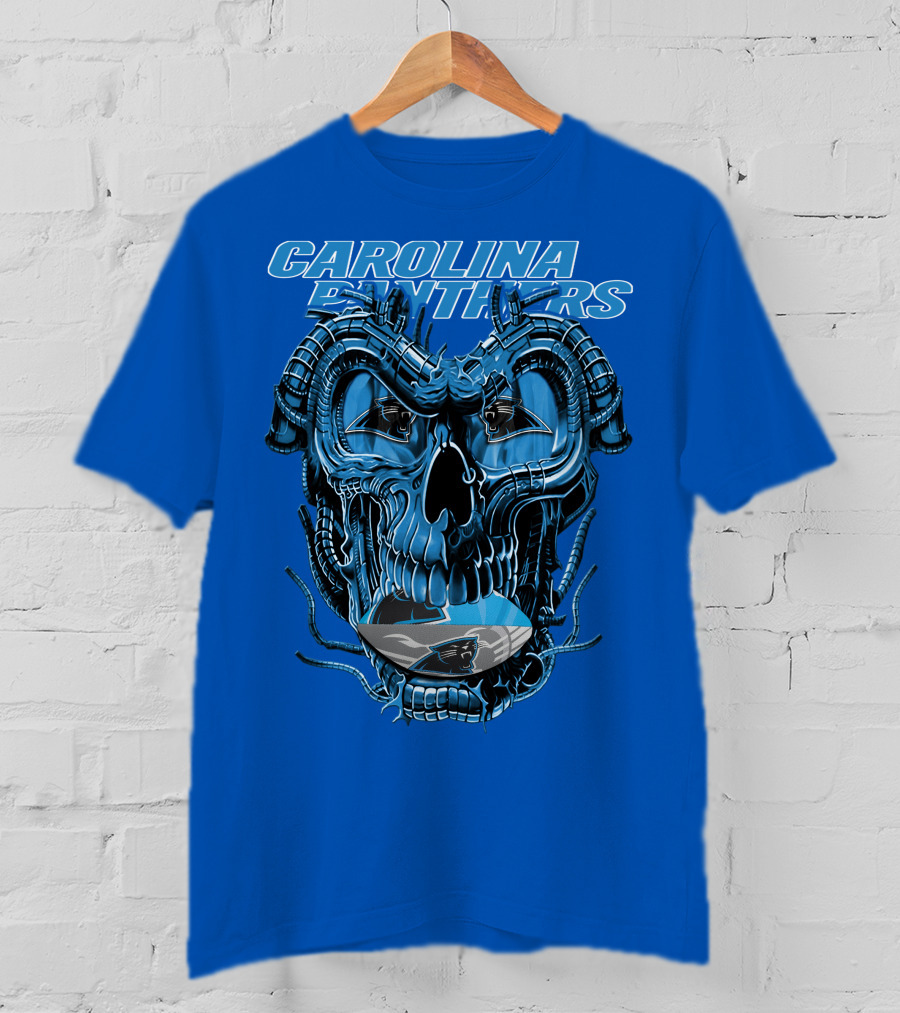 Carolina Panthers Dragonskull Helmet T-Shirt