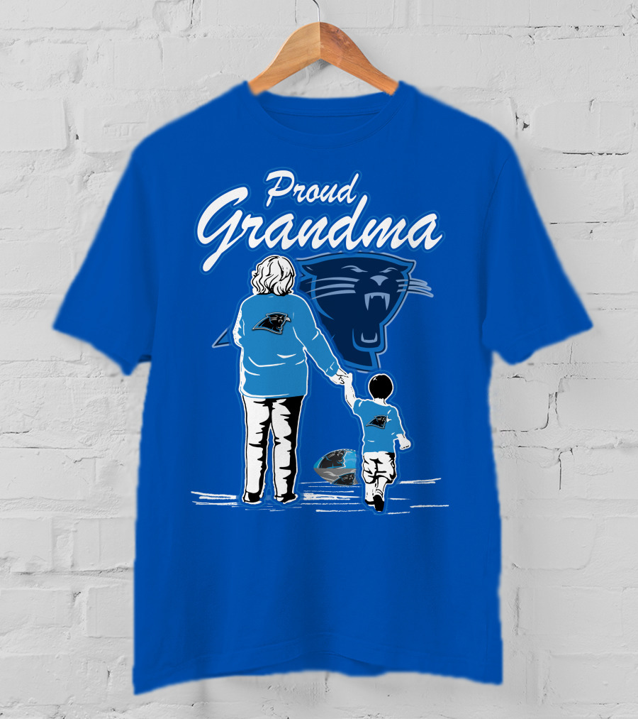 Proud Grandma Carolina Panthers Football Family Connections T-Shirt
