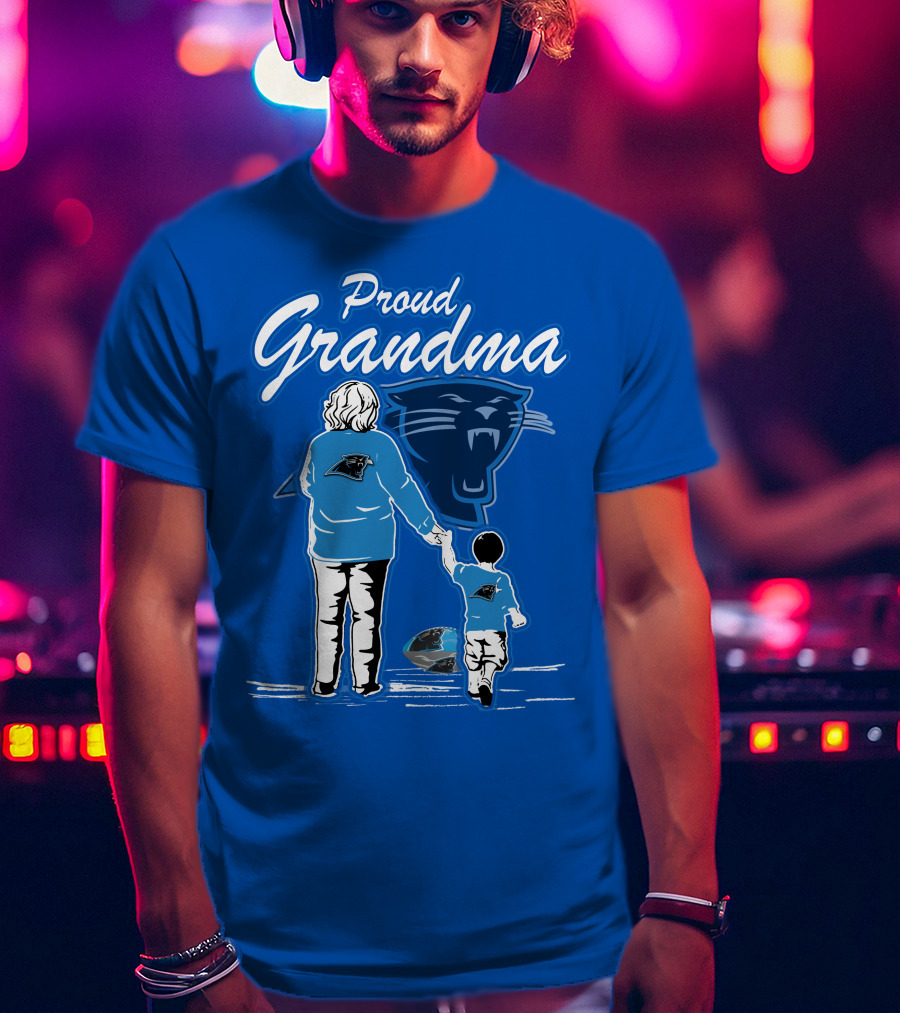 Proud Grandma Carolina Panthers Football Family Connections T-Shirt