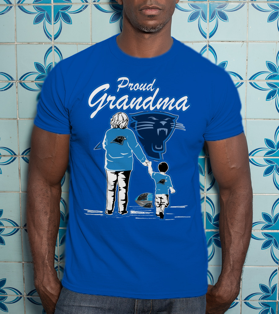 Proud Grandma Carolina Panthers Football Family Connections T-Shirt
