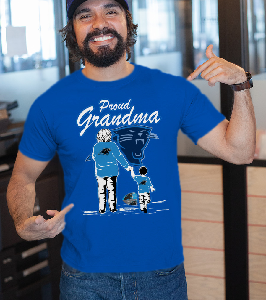 Proud Grandma Carolina Panthers Football Family Connections T-Shirt