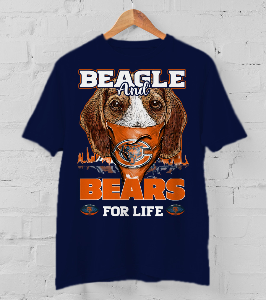 Beagle And Bears For Life Chicago Bears T-Shirt