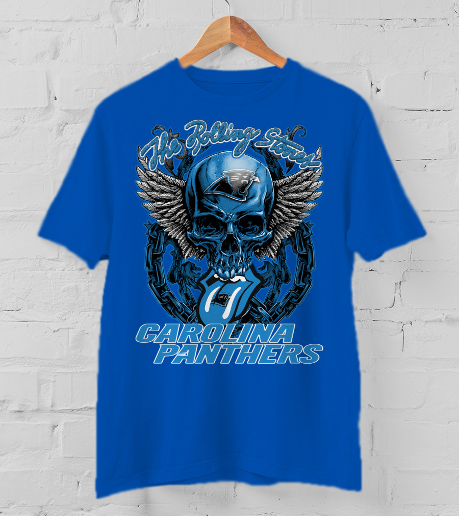The Rolling Stones Carolina Panthers Skull Wing T-Shirt