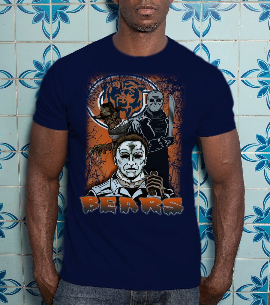 Chicago Bears Horror Icons Bear T-Shirt