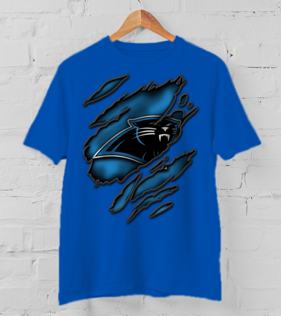 Torn Carolina Panthers Claw Mark T-Shirt