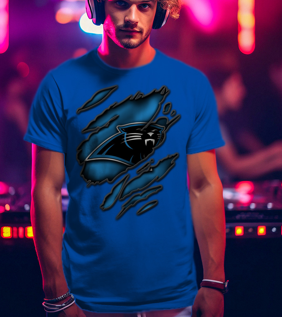 Torn Carolina Panthers Claw Mark T-Shirt