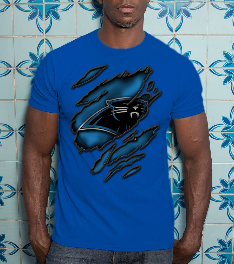Torn Carolina Panthers Claw Mark T-Shirt