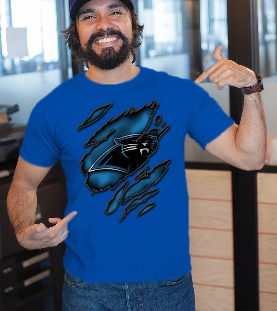 Torn Carolina Panthers Claw Mark T-Shirt