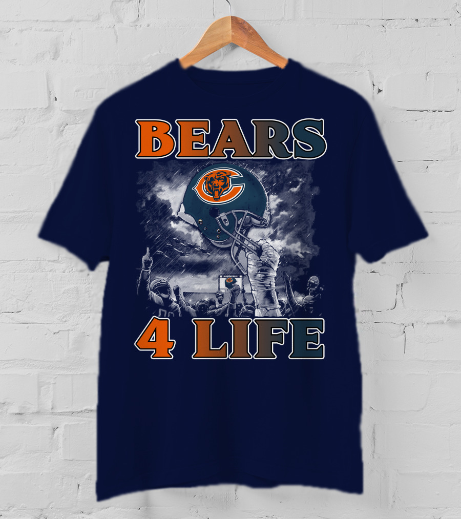 Bears 4 Life Chicago Bears Helmet Celebration T-Shirt