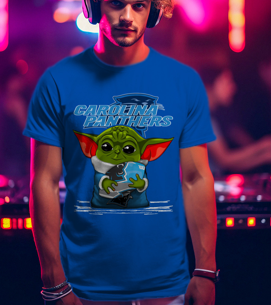 Yoda Carolina Panthers Football Fan T-Shirt