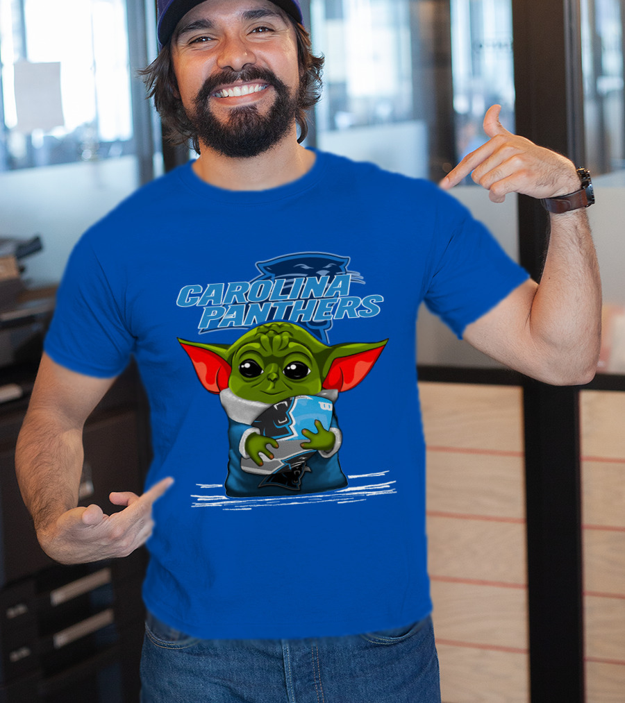 Yoda Carolina Panthers Football Fan T-Shirt