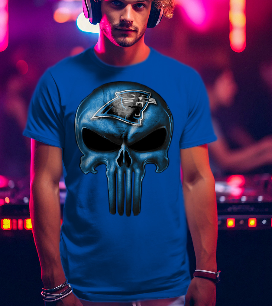 CAROLINA PANTHERS Skull T-Shirt