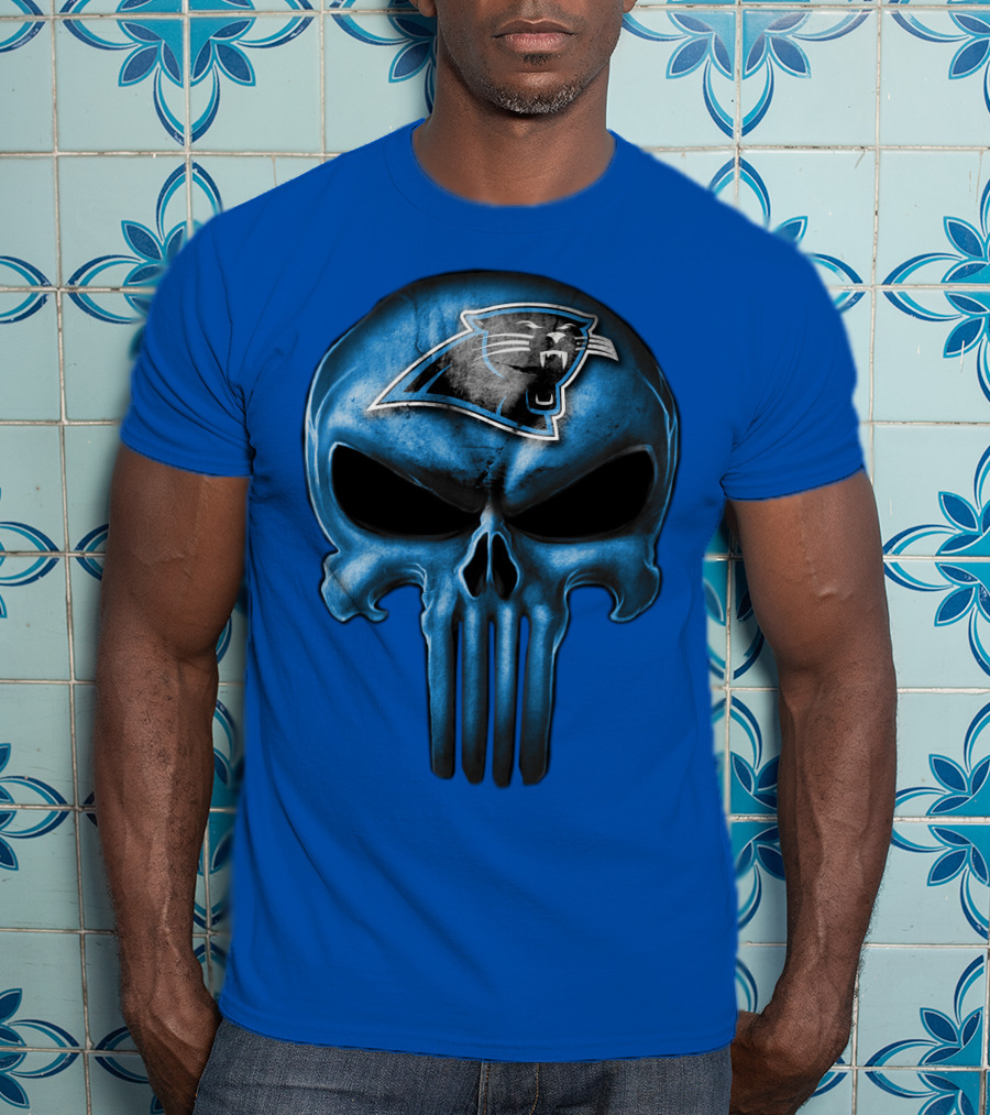 CAROLINA PANTHERS Skull T-Shirt