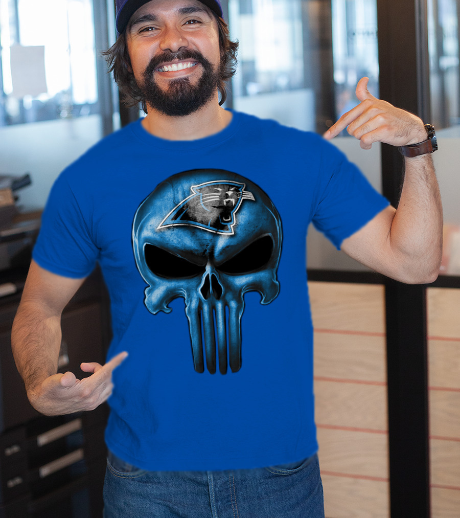 CAROLINA PANTHERS Skull T-Shirt