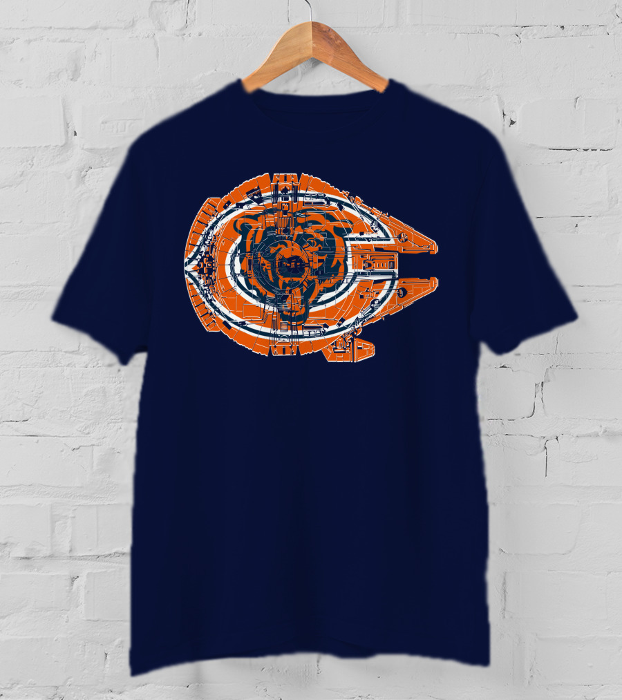 Chicago Bears Millennium Falcon Crossover T-Shirt