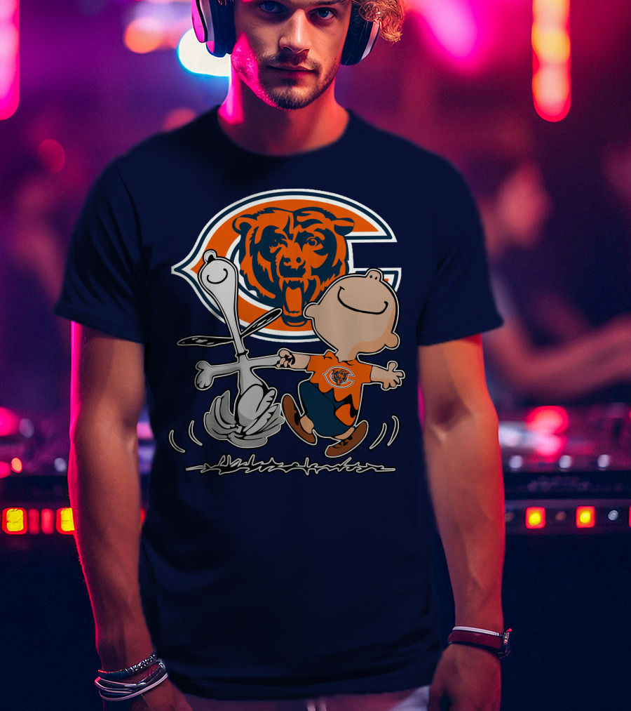 Chicago Bears Peanuts Character Celebration T-Shirt