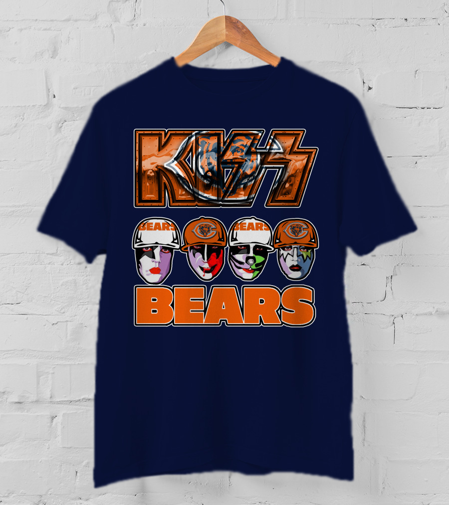 KISS Chicago Bears Facepaint Helmet T-Shirt