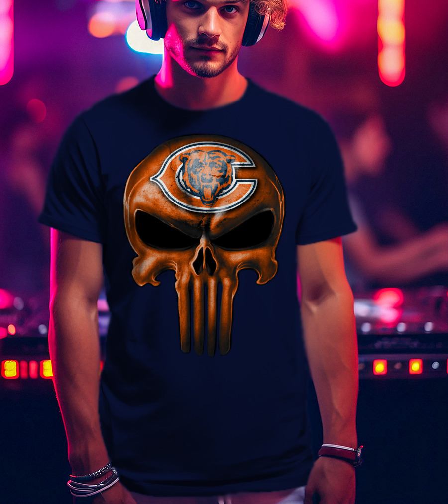 Skull Chicago Bears T-Shirt