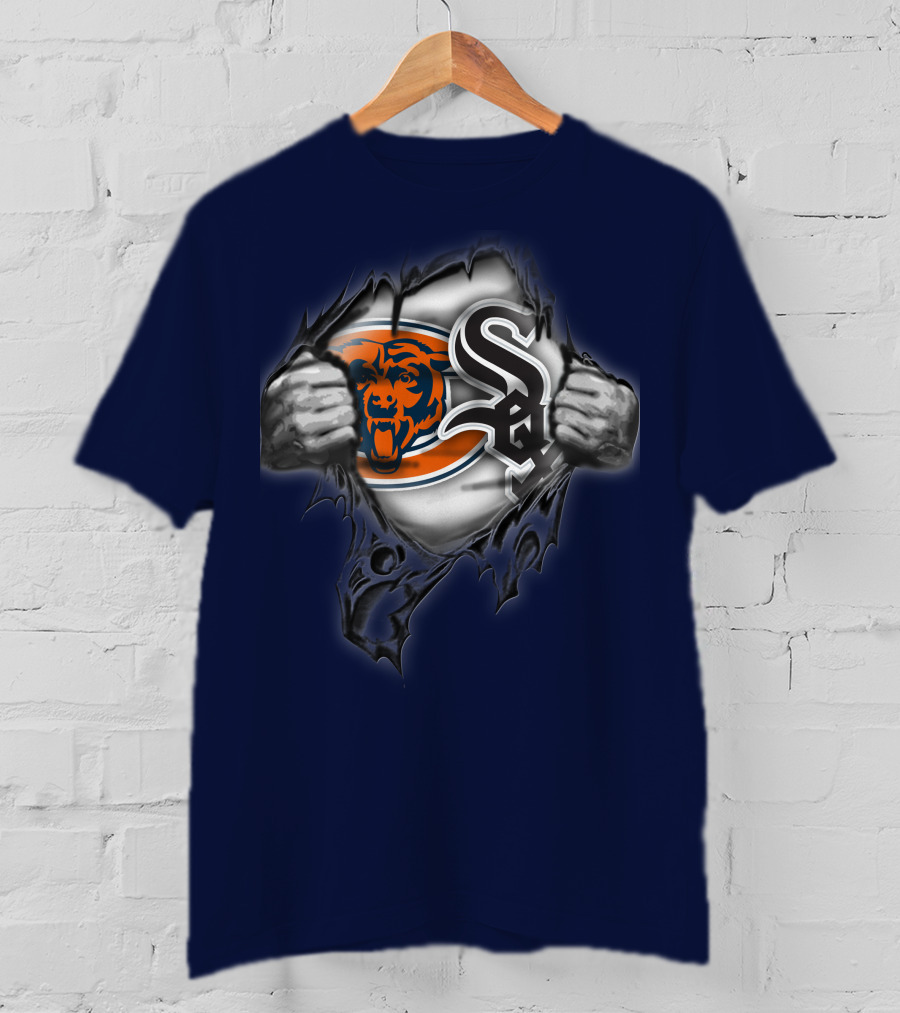 Chicago Bears White Sox Fan Crossover 63 T-Shirt