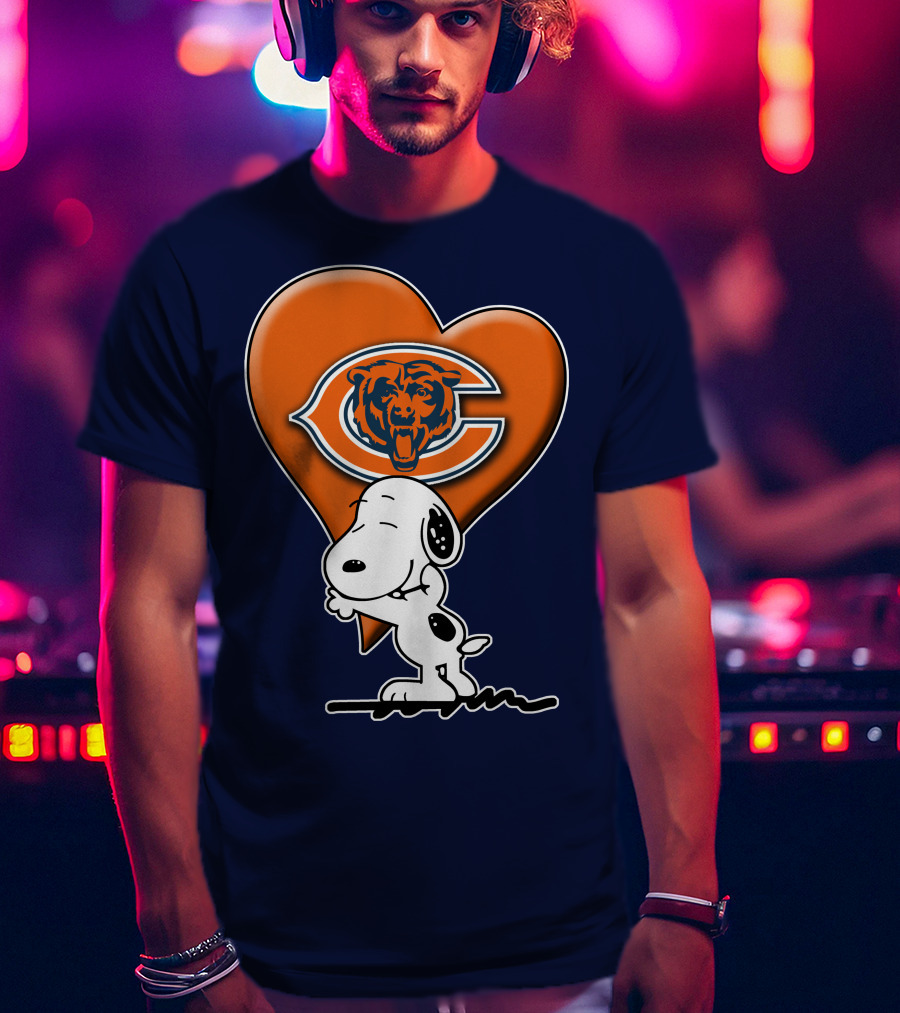 Snoopy Heart Chicago Bears NFL Fan T-Shirt