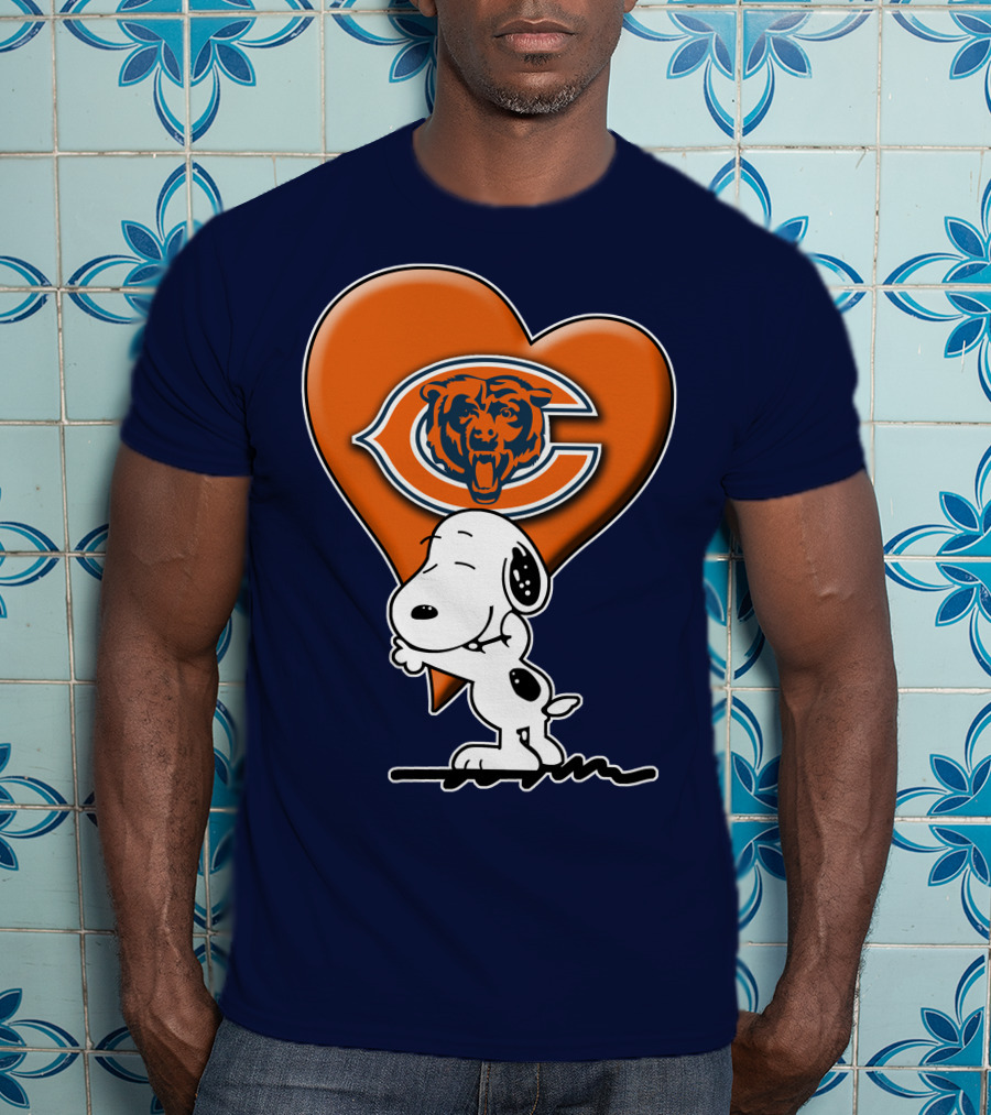 Snoopy Heart Chicago Bears NFL Fan T-Shirt