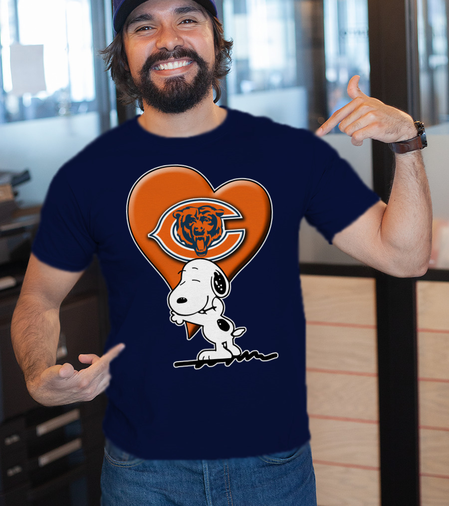 Snoopy Heart Chicago Bears NFL Fan T-Shirt