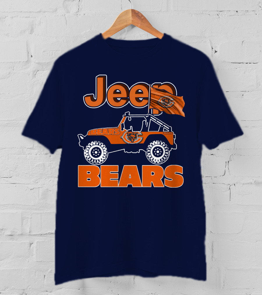 Jeep Chicago Bears Off-Road Enthusiast Fan Gear T-Shirt