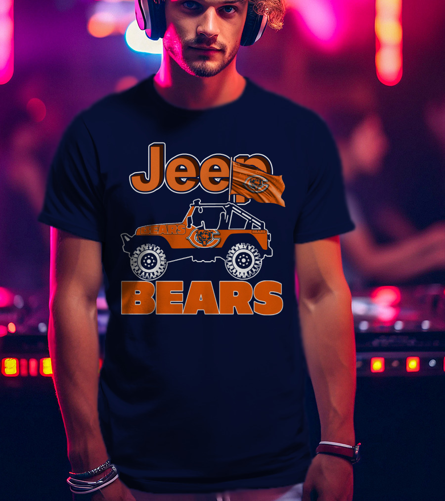 Jeep Chicago Bears Off-Road Enthusiast Fan Gear T-Shirt