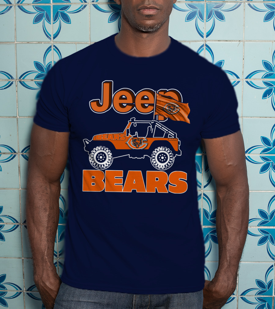 Jeep Chicago Bears Off-Road Enthusiast Fan Gear T-Shirt