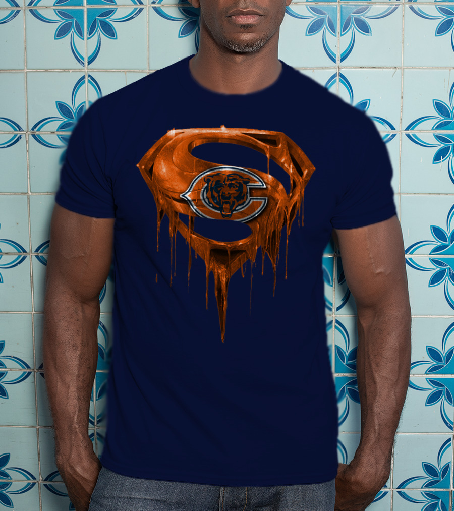 Superman Chicago Bears Logo Combination T-Shirt