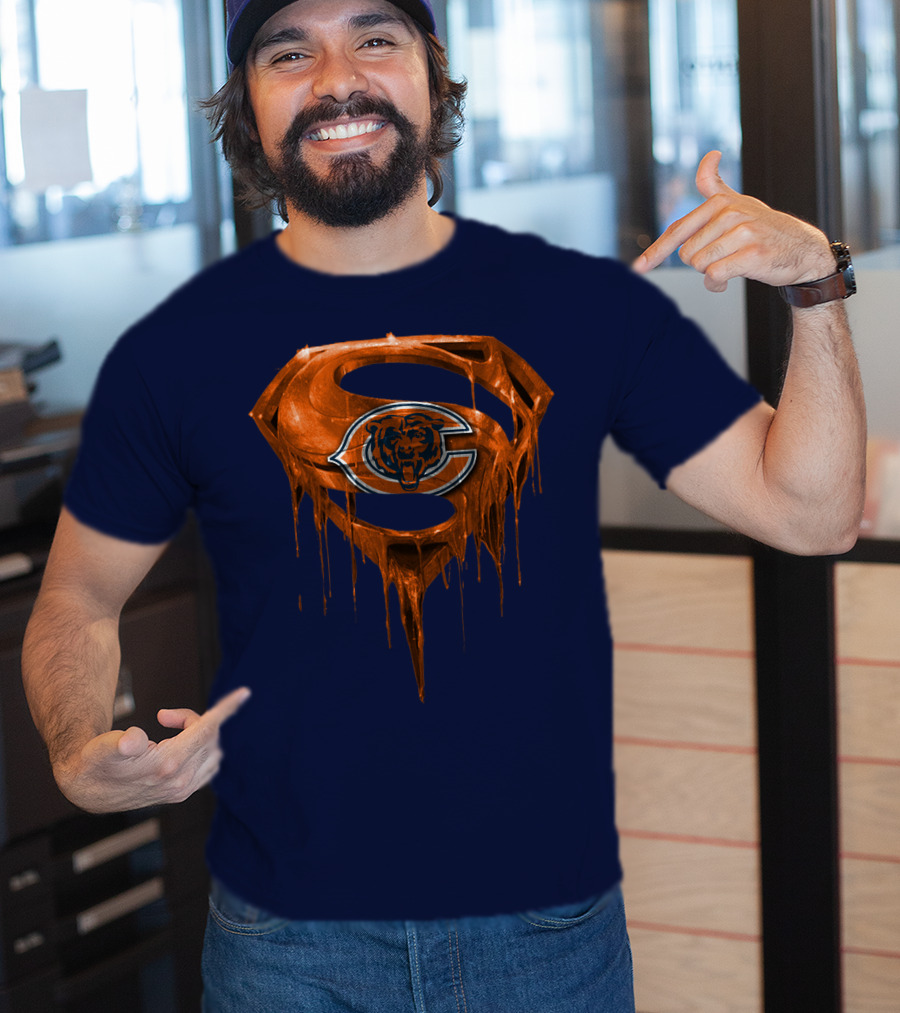 Superman Chicago Bears Logo Combination T-Shirt