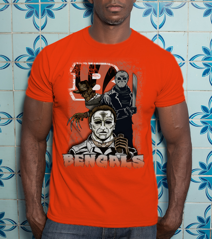 Cincinnati Bengals Horror Icons T-Shirt