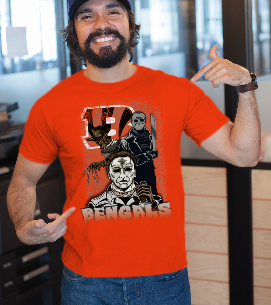Cincinnati Bengals Horror Icons T-Shirt