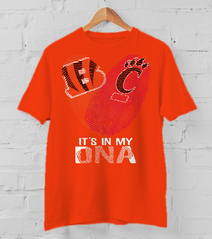 Cincinnati Bengals It's In My Dna Football Fan Heart T-Shirt