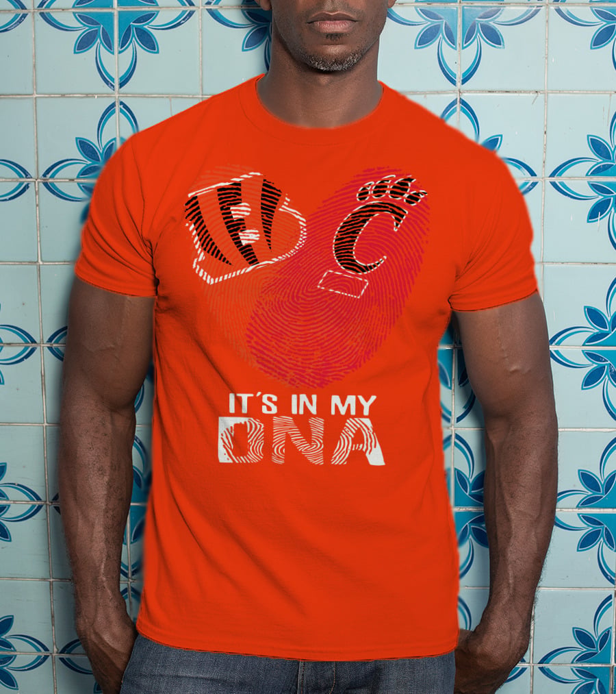 Cincinnati Bengals It's In My Dna Football Fan Heart T-Shirt