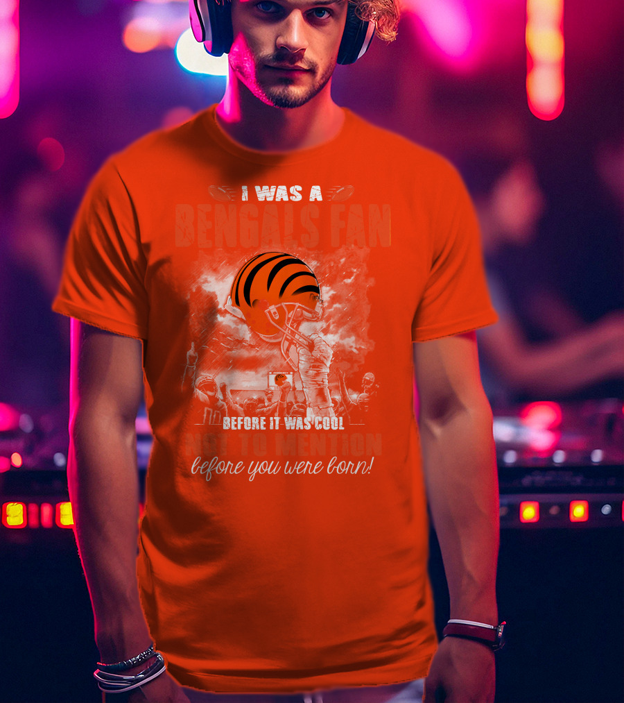 Cincinnati Bengals Fan Before It Was Cool Helmet T-Shirt